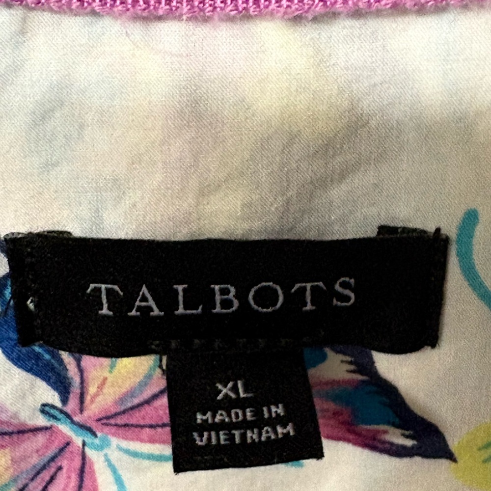 Talbots Multicolor butterfly Blouse - Picture 3 of 4